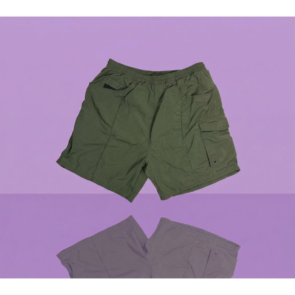 Vintage Bimini Bay Sportswear Swim Trunks, 100% Quick-Dry Nylon, Men’s M, Green